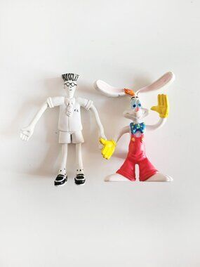 Vintage Fido Dido and Who Framed Roger Rabbit Bendable Figures